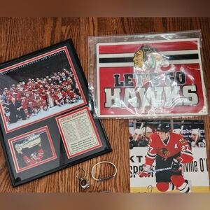 Lot Of Assorted Chicago Blackhawks Fan Gear